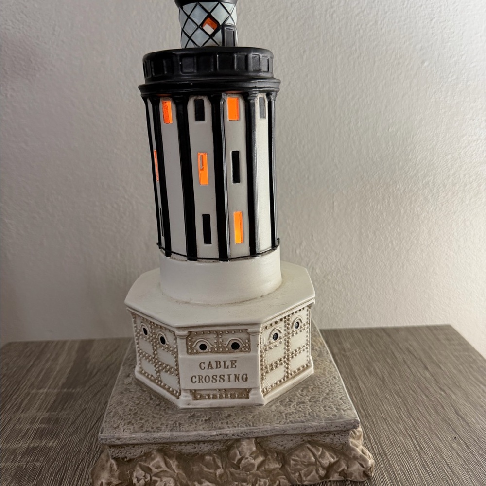 Lefton Black and White Lighthouse Decor